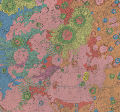 USGS IMAP 1408: Geologic map of the Shakespeare Quadrangle of Mercury