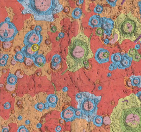 USGS IMAP 1409: Geologic map of the Victoria Quadrangle of Mercury
