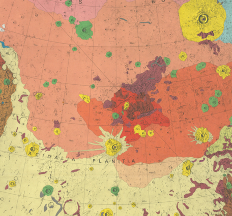 USGS IMAP 1614: Geologic map of the Mare Acidalium Quadrangle, Mars
