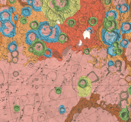 USGS IMAP 1660: Geologic map of the Borealis region Mercury