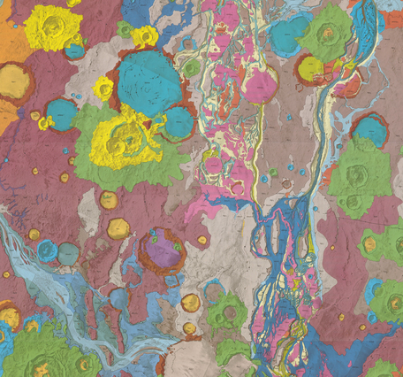 USGS IMAP 2294: Geologic map of the MTM -05152 and -10152 quadrangles, Mangala Valles region of Mars