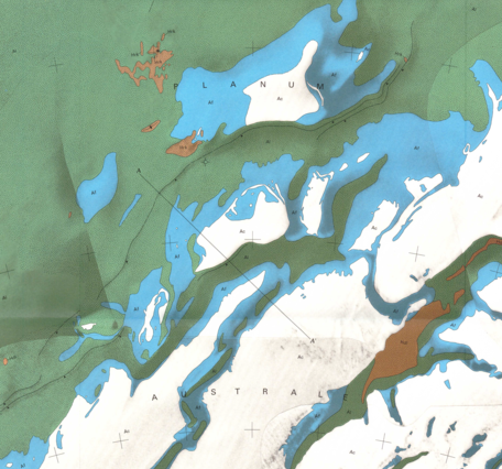 USGS IMAP 2391: Geologic map of the MTM -85080 quadrangle (revised), Planum Australe region of Mars