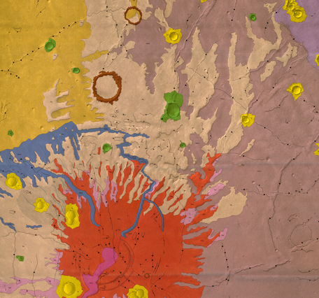 USGS IMAP 2556: Geologic map of part of the Tyrrhena Patera region of Mars (MTM Quadrangle-20252)