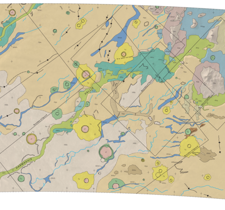 USGS IMAP 2557: Geologic map of the Dao, Harmakhis, and Reull Valles region of Mars