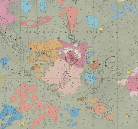 USGS IMAP 2637: Geologic map of the Sappho Patera Quadrangle (V-20), Venus