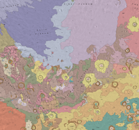 USGS IMAP 2650: Geologic Map of the Thaumasia Region, Mars