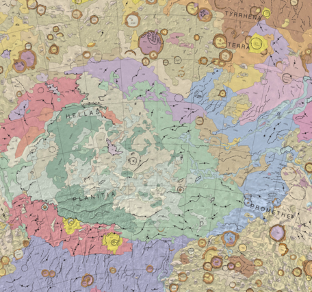 USGS IMAP 2694: Geologic Map of the Hellas Region of Mars