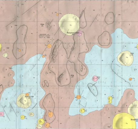 USGS IMAP 678: Geologic map of the Bonpland PQC region of the Moon