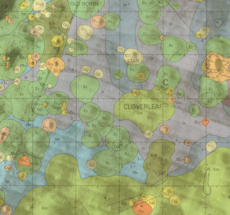 USGS IMAP 708: Geologic map of the Fra Mauro region of the Moon Apollo 14 pre-mission maps