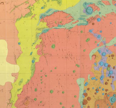 USGS IMAP 894: Geologic map of the Lunae Palus Quadrangle of Mars