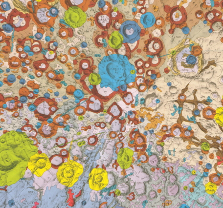 Inset of USGS IMAP 1062: Geologic map of the north side of the Moon