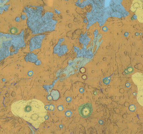 Inset of USGS IMAP 1144: Geologic map of the Margaritifer Sinus Quadrangle of Mars