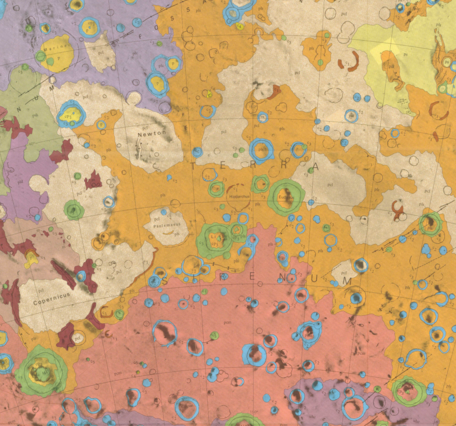Inset of USGS IMAP 1145: Geologic map of the Phaethontis Quadrangle of Mars