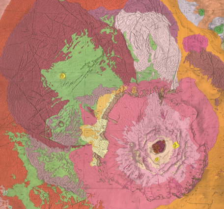Inset of USGS IMAP 2327: Geologic maps of the Olympus Mons region of Mars
