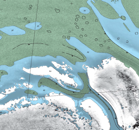 Inset of USGS IMAP 2686: Geologic Map of the MTM-85000 Quadrangle, Planum Australe Region of Mars