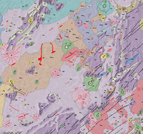 Inset of USGS IMAP 2727: Geologic map of the Tempe-Mareotis region of Mars