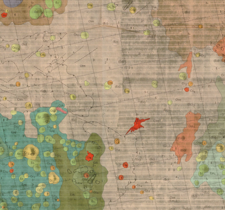 Inset of USGS IMAP 617: Geologic map of Apollo landing site 1, part of Maskelyne DA region southeastern Mare Tranquillitatis