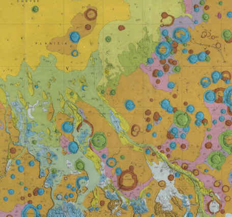 Inset of USGS IMAP 895: Geologic map of the Oxia Palus Quadrangle of Mars