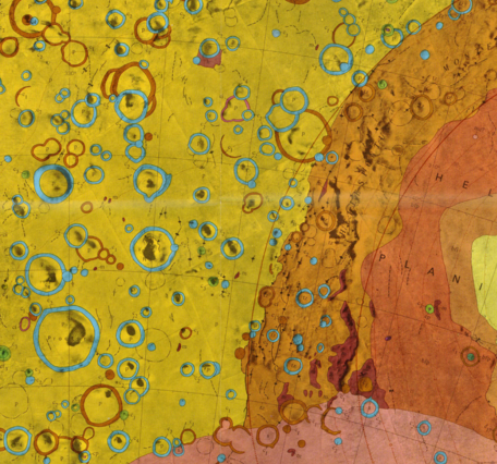 Inset of USGS IMAP 910: Geologic map of the Noachis Quadrangle of Mars
