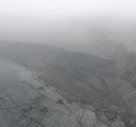 Color photograph of volcanic landscape