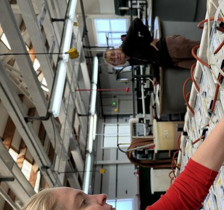 Melanie working in the lab on Sea Star Wasting Disease at WFRC Marrowstone Marine Field Station