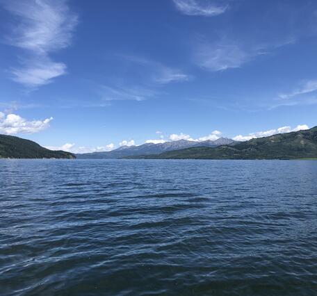 Landscape image of Palisades Reservoir, on the Idaho-Wyoming border