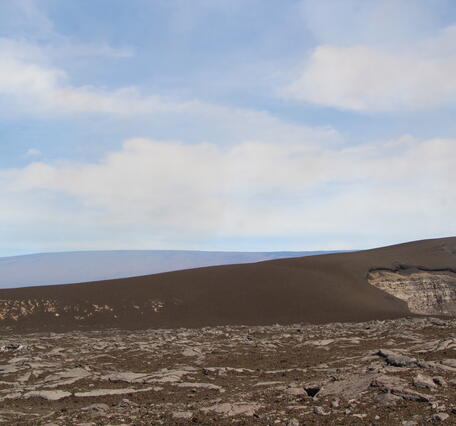 Color photograph of volcanic landscape
