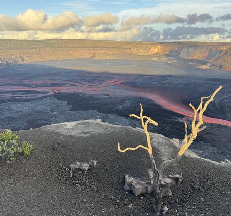 Color photograph of lava flows