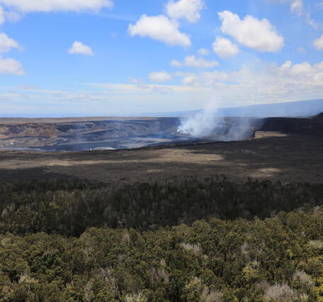 Color photograph of caldera
