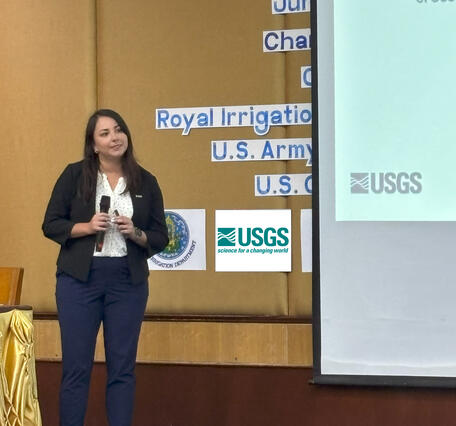 Zulimar Lucena leads a water quality workshop for the Thailand Royal Irrigation Department