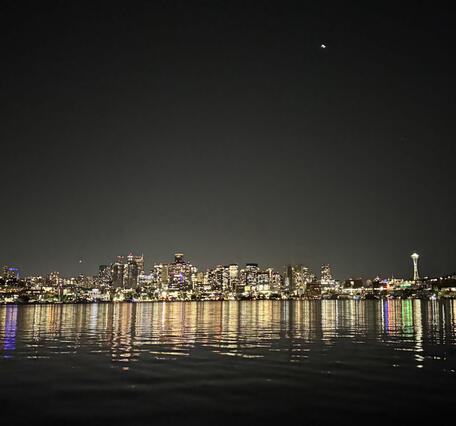 Seattle skyline at night