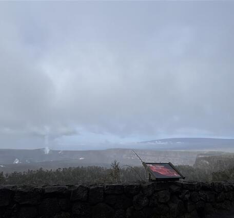 Color photograph of volcanic landscape