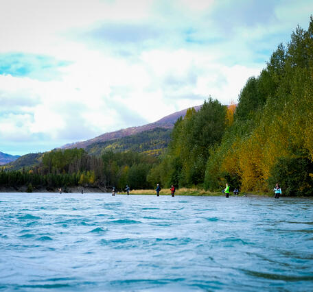 Fishers on the Kenai River.