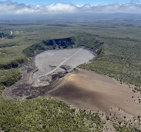 Color photograph of crater