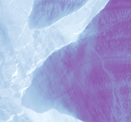 Satellite image of an ice shelf