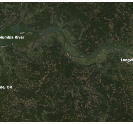 Satellite images showing atmospheric effects, clear atmosphere, and temperature of land masses 