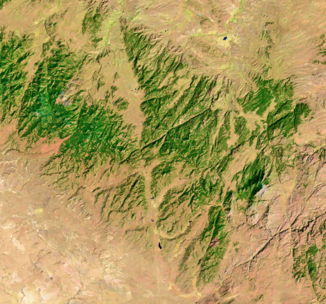 Landsat Image of Laramie Mountains, Wyoming