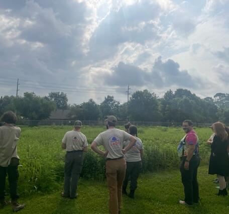 Lafayette Conservation Corps visits WARC coastal prairie