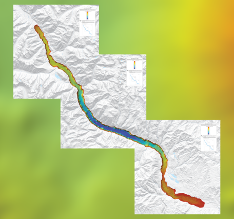 Lake Chelan bathymetric map