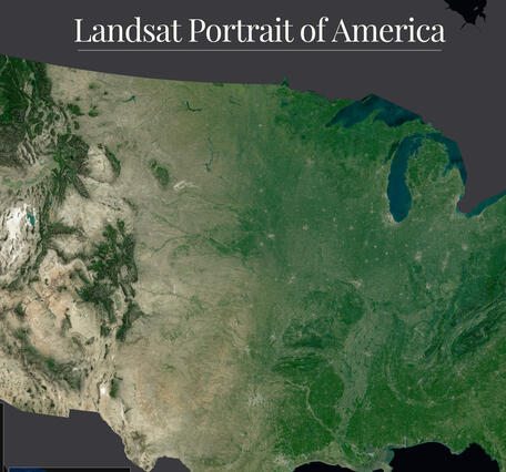 a satellite view of the United States