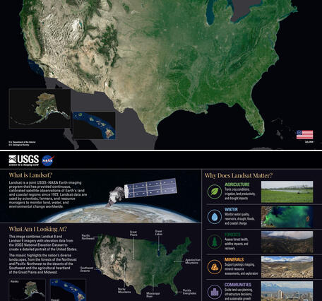 a satellite view of the United States