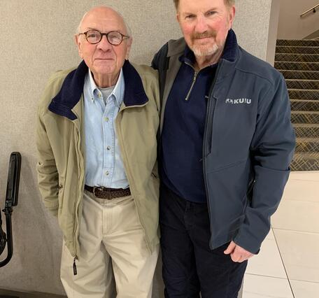 Lowell Baier (left) and John Organ (right) pose for a picture. 