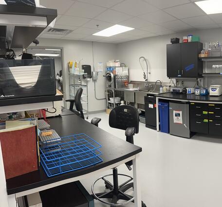 Wide angle view of laboratory