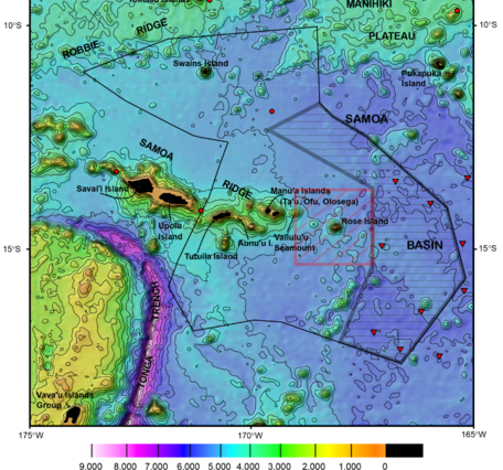 Map of American Samoa and study area