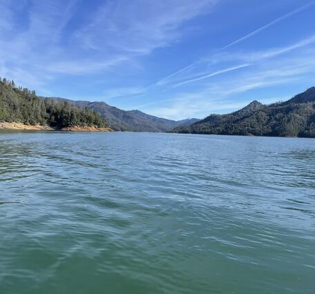 lake with mountains and trees