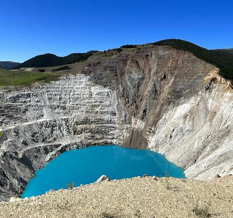 mining pit containing water