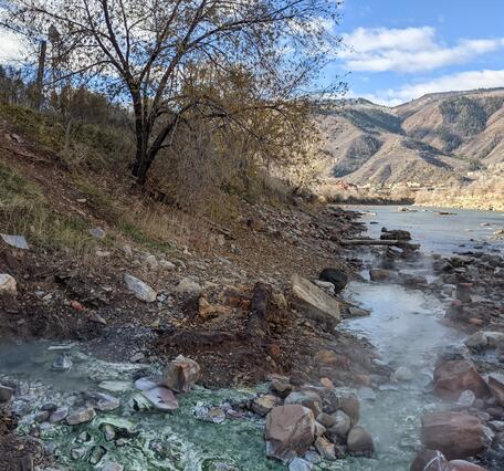 Image of geothermal spring along Colorado River