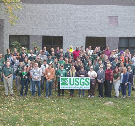 Pennsylvania Water Science Center Staff photographed on lawn in front of building