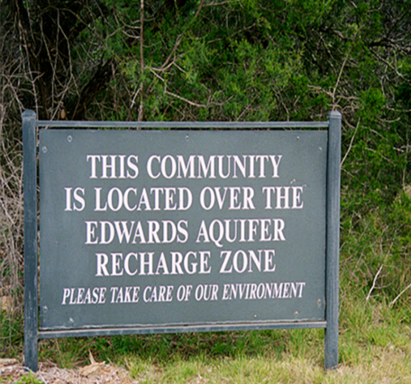 this community is located over the edwards aquifer recharge zone
