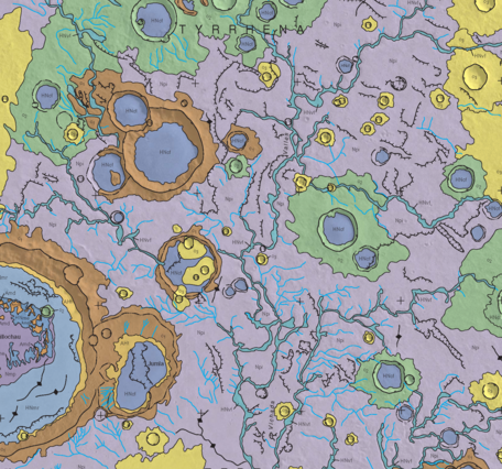 USGS SIM 2934: Geologic Map of the MTM-20272 and-25272 Quadrangles, Tyrrhena Terra Region of Mars